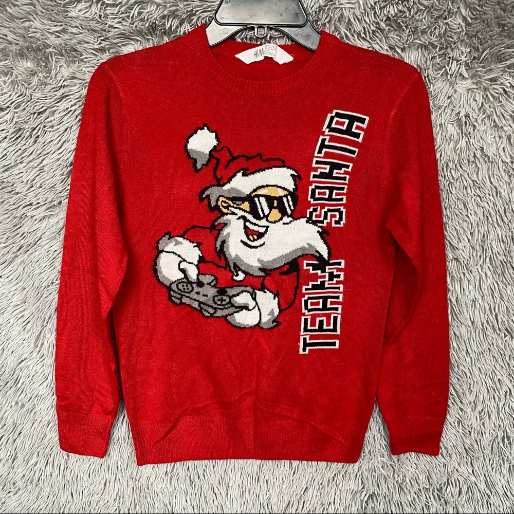 H&M Crew neck Christmas boy sweater/ size 10/12